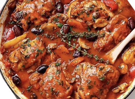Chicken Cacciatore with potatoes