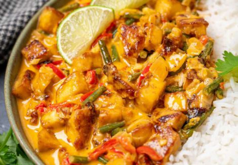 Thai Curry Tofu w Veg and Rice*